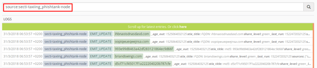 ng miner collecting STIX data