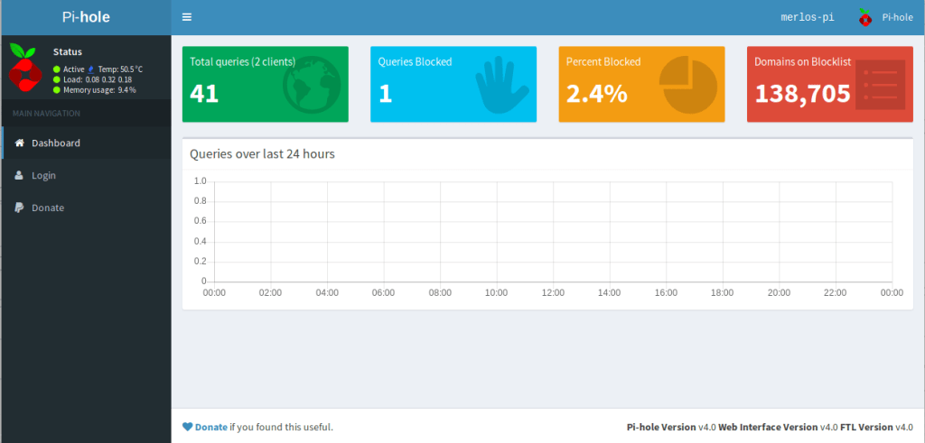 Pi-hole up&running